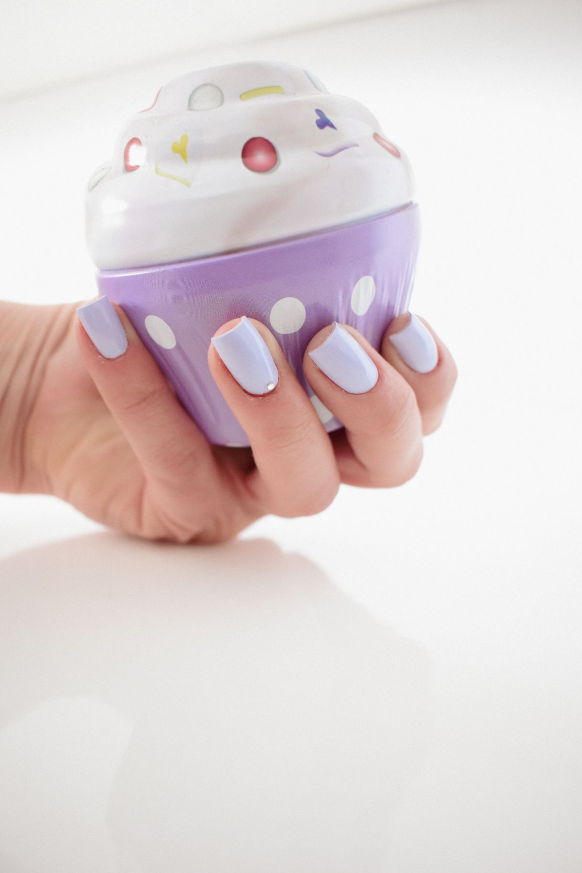 Lavendel-Pastell mit Glitzerstein